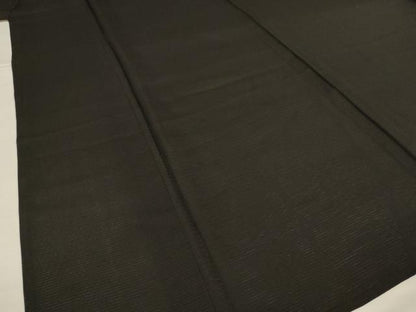 平和屋着物＊夏物　男性　黒紋付　絽　正絹　逸品　AABI9902jd