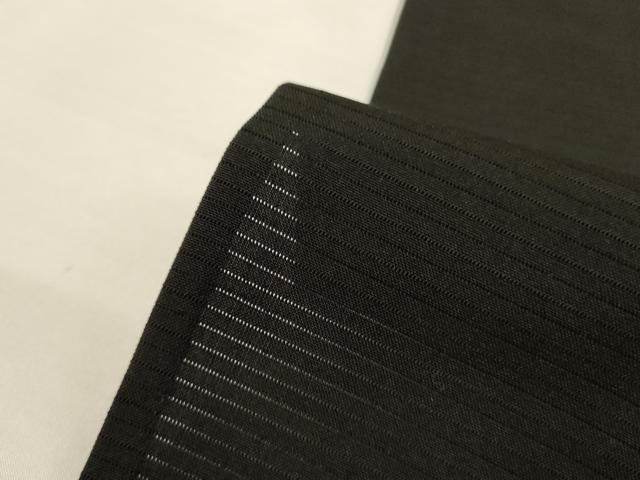 平和屋着物＊夏物　男性　黒紋付　絽　正絹　逸品　AABI9903jd