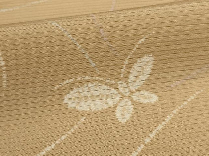 平和屋着物＊夏物　小紋　絽　舞蝶文　三越扱い　正絹　逸品　AABI9906jd