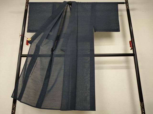 平和屋着物＊夏物　男性　本塩沢　夏塩沢　110亀甲　総詰め　正絹　逸品　未使用　AABI9908jd