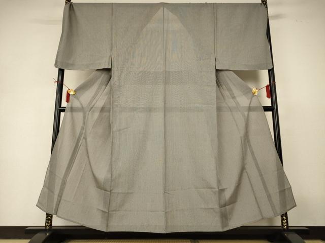 平和屋着物＊夏物　男性　お召　紗　霞文　キングサイズ　正絹　逸品　未使用　AABI9909jd