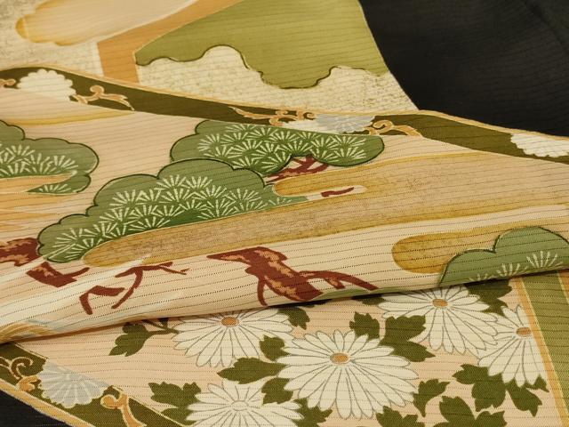 平和屋着物＊夏物　黒留袖　絽　刺繍　孔雀文　正絹　逸品　AABI9910jd