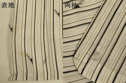 平和屋着物＊夏物　小紋　絽　間道　洗える着物　AABI9917jd