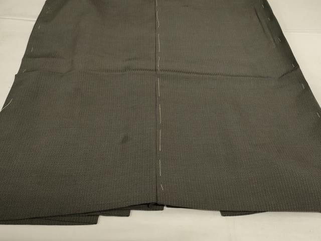 平和屋着物＊夏物　男性　行灯袴　縦絽　縞　正絹　逸品　AABI9918jd