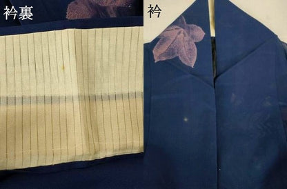 平和屋着物＊夏物　小紋　紗　芝花文　正絹　逸品　AABI9925jd