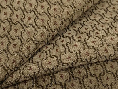 平和屋着物＊夏物　小千谷ちぢみ　幾何学文様　麻　逸品　AABI9928jd