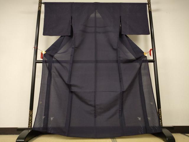 平和屋着物＊夏物　色留訪問着　絽縮緬　千鳥　正絹　逸品　AABI9941jd