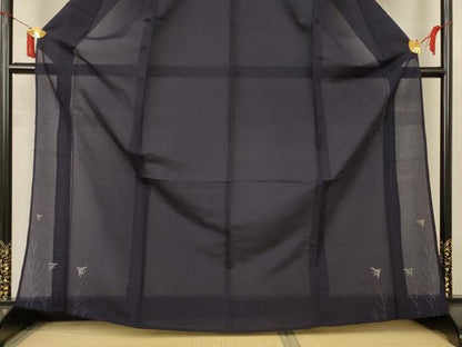 平和屋着物＊夏物　色留訪問着　絽縮緬　千鳥　正絹　逸品　AABI9941jd