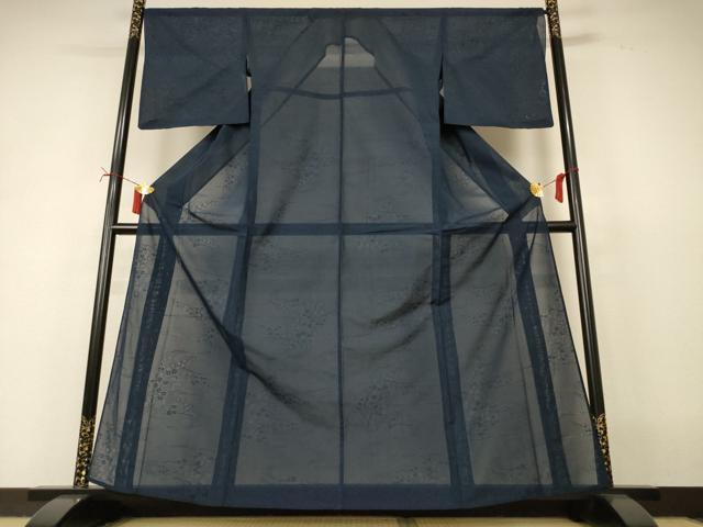 平和屋着物＊夏物　色無地　絽　萩紋紗　褐返色　正絹　逸品　AABI9949jd