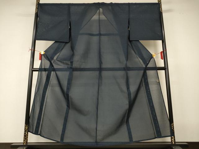 平和屋着物＊夏物　小紋　紗　霞文　正絹　逸品　AABI9952jd
