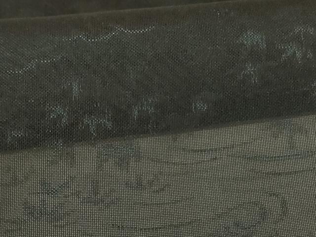 平和屋着物＊夏物　小紋　紗　流水笹文　正絹　逸品　AABI9953jd