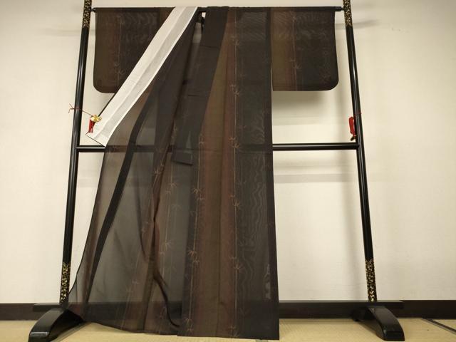平和屋着物＊夏物　本場大島紬　夏大島　笹間道　正絹　逸品　AABI9955jd
