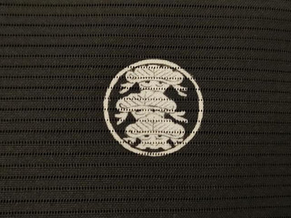 平和屋着物＊夏物　黒留袖　絽　刺繍　飛鶴文　銀彩　正絹　逸品　AABI9957jd