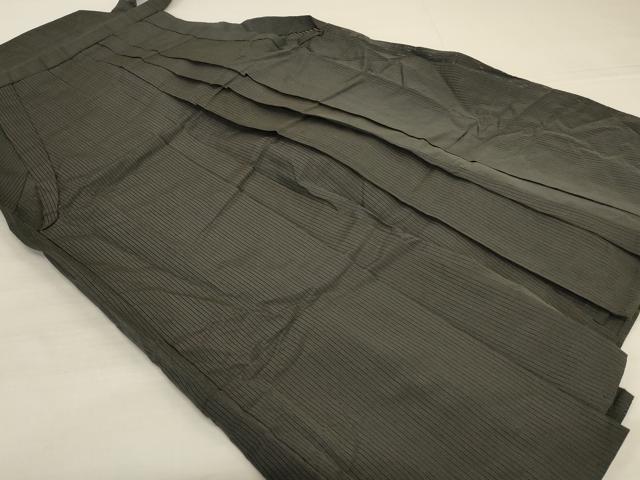 平和屋着物＊夏物　男性　馬乗り袴　縦絽　縞　正絹　逸品　AABI9971jd