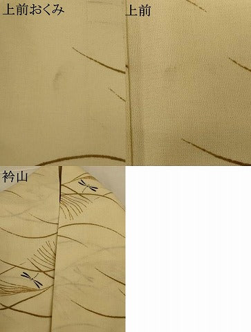 平和屋着物＊夏物　小紋　紗　薄　勝虫　やまと誂製　洗える着物　AABI9972jd