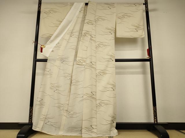 平和屋着物＊夏物　小紋　紗　薄　勝虫　やまと誂製　洗える着物　AABI9972jd