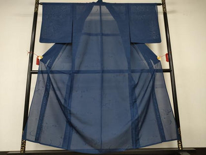 平和屋着物＊夏物　色無地　絽　立波紋紗　褐返色　正絹　逸品　AABI9975jd