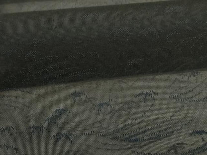 平和屋着物＊夏物　小紋　紗　流水笹文　正絹　逸品　未使用　AABI9976jd