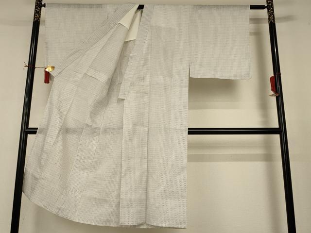 平和屋着物＊夏物　男性　小紋　浴衣兼用　絣柄　AABI9985jd
