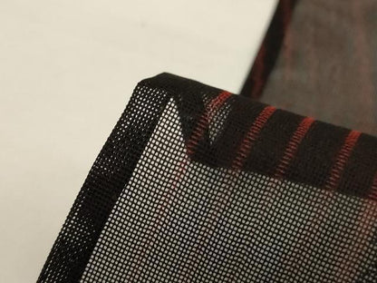 平和屋着物＊夏物　小紋　紗　幾何学文様　黒地　正絹　逸品　AABI9989jd
