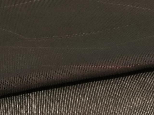 平和屋着物＊夏物　小紋　紗　霞文　黒地　正絹　逸品　AABI9991jd