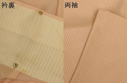 平和屋着物＊夏物　色無地　絽　洗柿色　正絹　逸品　AABI9999jd