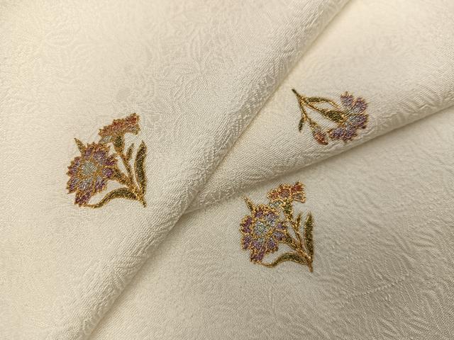 平和屋着物●上質な小紋 草花文 金銀彩 正絹 逸品 AABJ0002ph