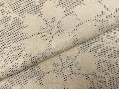 平和屋着物●お召 120亀甲 草花文 正絹 逸品 未使用 AABJ0005ph