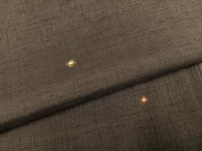 平和屋着物●訪問着 紬地 刺繍 霞文 胴抜き仕立て 正絹 逸品 AABJ0007ph