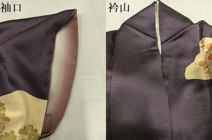 平和屋着物●訪問着 松竹梅風景文 金彩 正絹 逸品 AABJ0009ph
