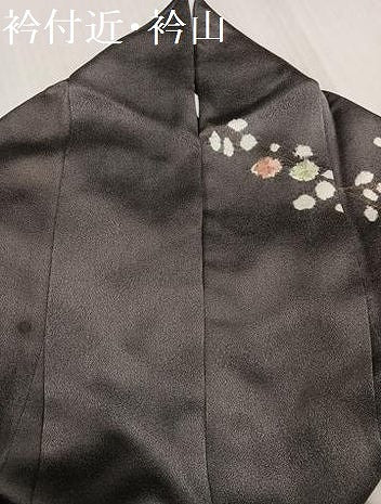 平和屋着物●訪問着 駒刺繍 絞り 枝花文 金彩 小田急百貨店扱い 正絹 逸品 AABJ0017ph
