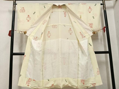 平和屋着物●長襦袢 無双仕立て 歌舞伎 正絹 逸品 AABJ0025ph