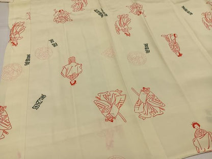 平和屋着物●長襦袢 無双仕立て 歌舞伎 正絹 逸品 AABJ0025ph