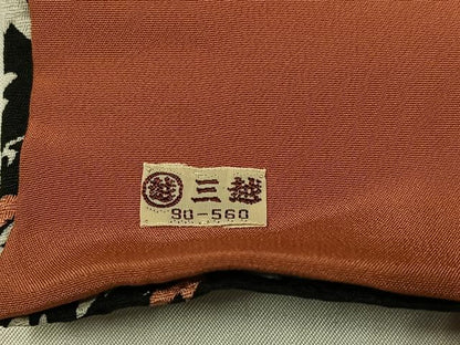 平和屋着物●上質な小紋 夜桜 黒地 金彩 三越扱い 正絹 逸品 AABJ0027ph