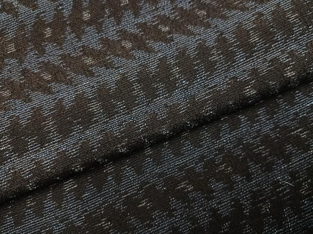 平和屋着物●お召 横段文 正絹 逸品 AABJ0028ph