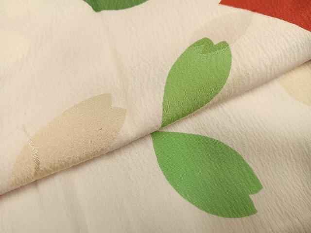 平和屋着物●長襦袢　無双仕立て　舞桜　ゑり善扱い　正絹　逸品　未使用　AABJ0031ph