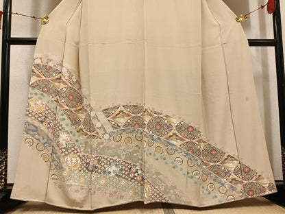 平和屋着物●豪華色留袖　友禅　作家物　恭平　鳳凰花文　正絹　逸品　AABJ0032ph