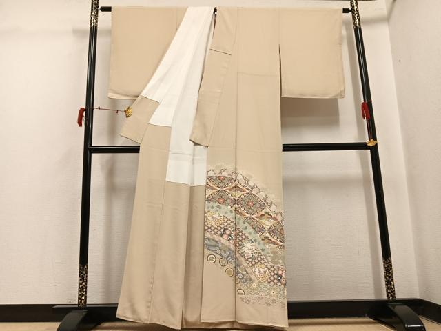 平和屋着物●豪華色留袖　友禅　作家物　恭平　鳳凰花文　正絹　逸品　AABJ0032ph