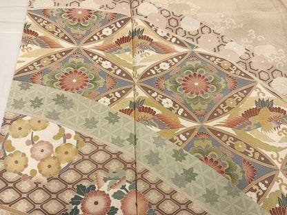 平和屋着物●豪華色留袖　友禅　作家物　恭平　鳳凰花文　正絹　逸品　AABJ0032ph
