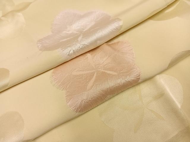 平和屋着物●長襦袢　袷　絞り　地紋起こし　梅地紋　正絹　逸品　未使用　AABJ0034ph