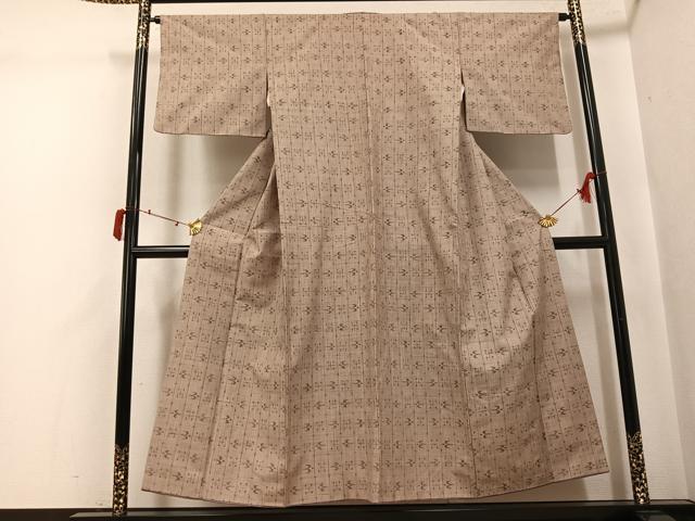 平和屋着物●上質な紬　琉球絣文様　正絹　逸品　AABJ0038ph
