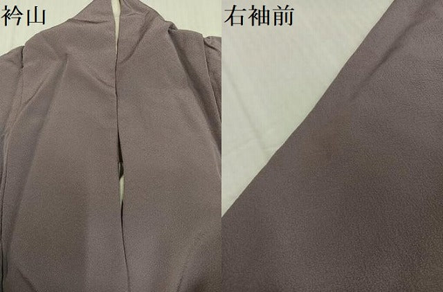 平和屋着物●豪華振袖　色無地　胡桃染色　正絹　逸品　AABJ0040ph
