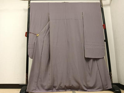 平和屋着物●豪華振袖　色無地　胡桃染色　正絹　逸品　AABJ0040ph