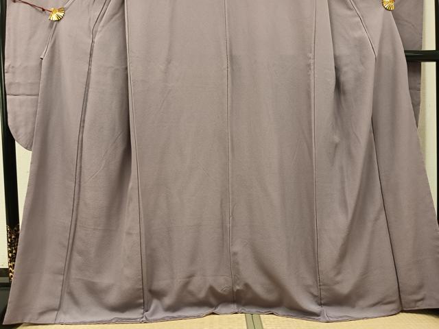 平和屋着物●豪華振袖　色無地　胡桃染色　正絹　逸品　AABJ0040ph