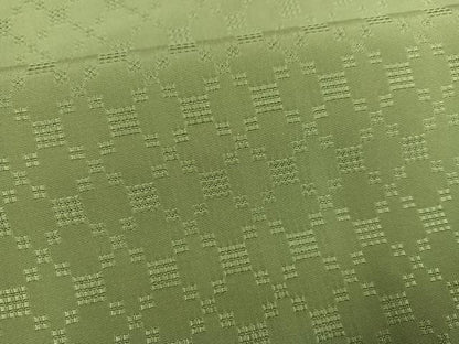 平和屋着物●上質な色無地 花織 柳茶色 正絹 逸品 AABJ0050ph