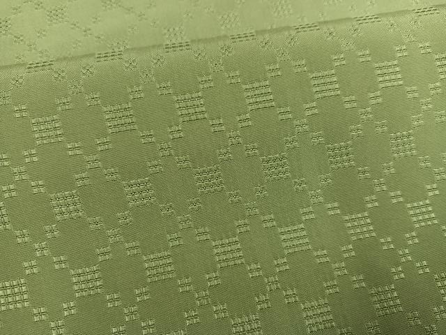 平和屋着物●上質な色無地 花織 柳茶色 正絹 逸品 AABJ0050ph