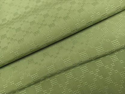 平和屋着物●上質な色無地 花織 柳茶色 正絹 逸品 AABJ0050ph