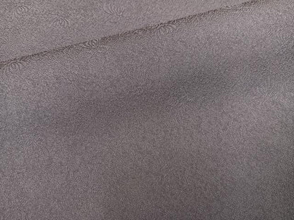 平和屋着物●上質な色無地 花地紋 胡桃色 正絹 逸品 未使用 AABJ0051ph