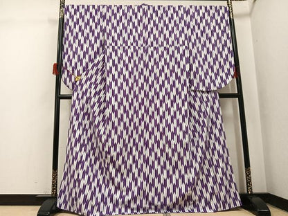 平和屋着物●小振袖 二尺袖 矢羽根文 洗える着物 AABJ0062ph