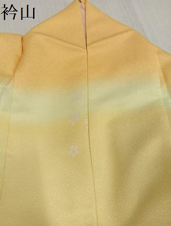 平和屋着物●小振袖 二尺袖 舞桜 暈し染め ロング丈 洗える着物 AABJ0069ph